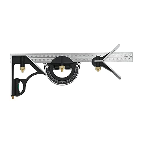 für 3 in 1 für den Kombination Square -Set, Prospractor Lineal, High -Genauigkeitsquadratwinkel -Lineal für Holzbearbeitung von NinGYiYan