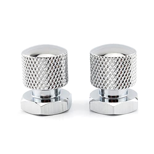 NinWelly jfqm 2 Stück Motorrad Solo Sitzmuttern Sitzbefestigungsmuttern 1/4 Zoll-20 Gewinde passend for Harley Davidson Touring Softail Street Glide (Color : Silver) von NinWelly