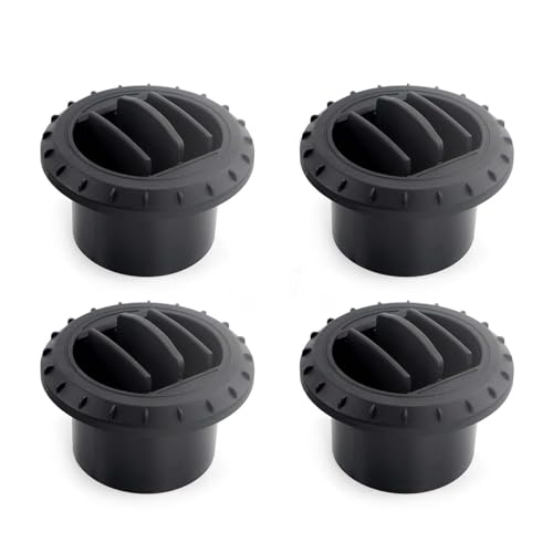 NinWelly jfqm 4PCS 75mm Air Vent Outlet Schwarz Drehbare Luft Diesel Heizung Klimaanlage Fit for Auto LKW Van Camper Nicht Verschließbar von NinWelly