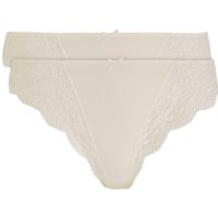 Nina Von C. String ""Silver Edition"", (2er Pack), mit floralen Spitzeneinsätzen von Nina von C.