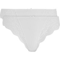 Nina Von C. String ""Silver Edition"", (2er Pack), mit floralen Spitzeneinsätzen von Nina von C.