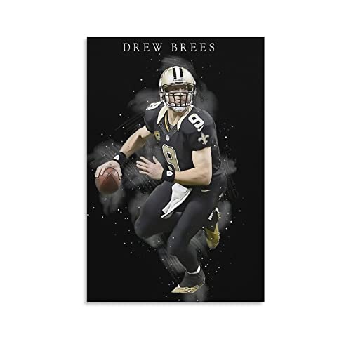 Drew Brees Fußballspieler-Sport-Poster, 7 Poster, Kunstdruck, Wandfoto, Farbe, Poster, zum Aufhängen, 40 x 60 cm von Ninainai