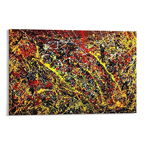 Jackson Pollock Poster, Tropfenmalerei, Werke, Bilddruck, Wandkunst, Poster, Malerei, Leinwand, Poster, Kunstwerke, Raumästhetik, 60 x 90 cm von Ninainai