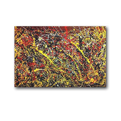 Jackson Pollock Poster Tropfmalerei Werke Poster Malerei Leinwand Wandkunst Wohnzimmer Poster Gemälde 20 x 30 cm von Ninainai