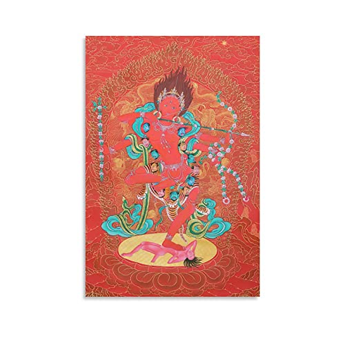 The Red Tara tibetisches Thangka-Poster, Leinwand, Kunstdruck, Poster, Foto, Bild, Malerei, Poster, Raumdekoration, 20 x 30 cm von Ninainai
