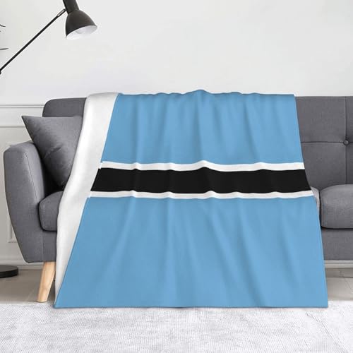 Ninainaid Bedruckte Decke mit Botswana-Flagge, weich und leicht, plüschig und flauschig, luxuriös und bequem, Herbstdecke, Heimdekorationsgeschenk. von Ninainaid