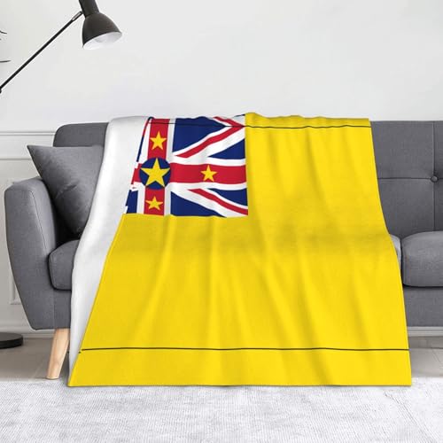 Ninainaid Bedruckte Decke mit Flagge, weich und leicht, plüschig und flauschig, luxuriös und bequem, Herbstdecke, Heimdekorationsgeschenk. von Ninainaid