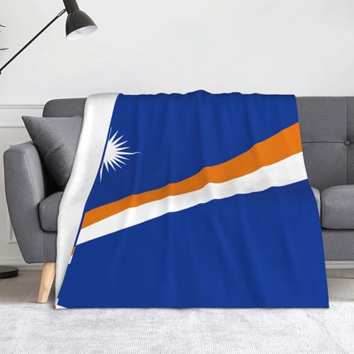 Ninainaid Bedruckte Decke mit Flagge der Marshallinseln, weich und leicht, plüschig und flauschig, luxuriös und bequem, Herbstdecke, Heimdekorationsgeschenk. von Ninainaid
