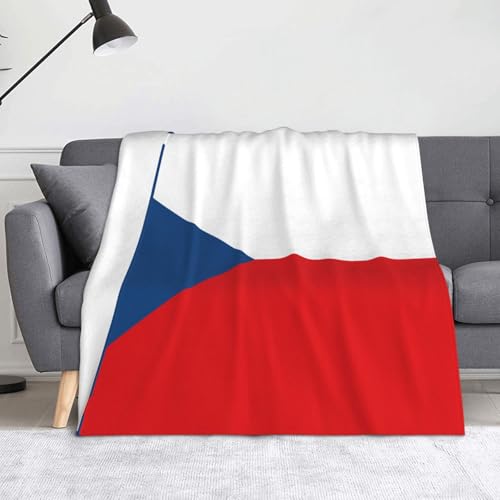 Ninainaid Bedruckte Decke mit Flagge der Tschechischen Republik, weich und leicht, plüschig und flauschig, luxuriös und bequem, Herbstdecke, Heimdekorationsgeschenk. von Ninainaid