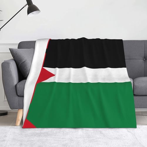 Ninainaid Bedruckte Decke mit Flagge des Staates Palästina, weich und leicht, plüschig und flauschig, luxuriös und bequem, Herbstdecke, Heimdekorationsgeschenk. von Ninainaid