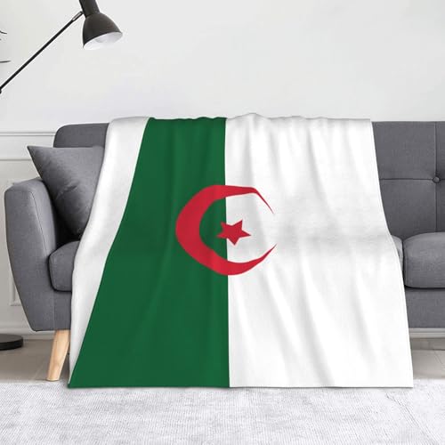 Ninainaid Bedruckte Decke mit Flagge von Algerien, weich und leicht, plüschig und flauschig, luxuriös und bequem, Herbstdecke, Heimdekorationsgeschenk. von Ninainaid