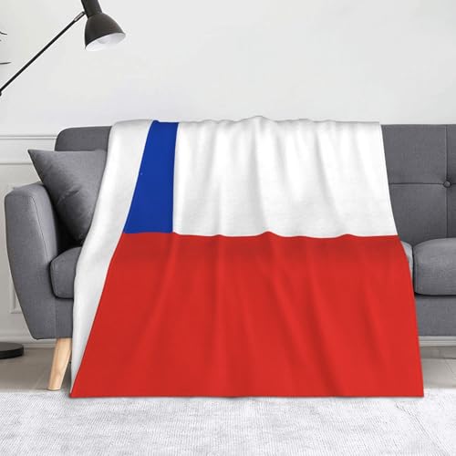 Ninainaid Bedruckte Decke mit Flagge von Chile, weich und leicht, plüschig und flauschig, luxuriös und bequem, Herbstdecke, Heimdekorationsgeschenk. von Ninainaid