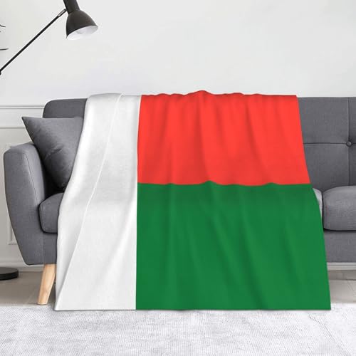 Ninainaid Bedruckte Decke mit Flagge von Madagaskar, weich und leicht, plüschig und flauschig, luxuriös und bequem, Herbstdecke, Heimdekorationsgeschenk. von Ninainaid