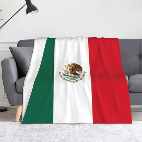 Ninainaid Bedruckte Decke mit Flagge von Mexiko, weich und leicht, plüschig und flauschig, luxuriös und bequem, Herbstdecke, Heimdekorationsgeschenk. von Ninainaid