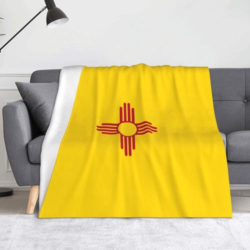 Ninainaid Bedruckte Decke mit Flagge von New Mexiko, weich und leicht, plüschig und flauschig, luxuriös und bequem, Herbstdecke, Heimdekorationsgeschenk. von Ninainaid