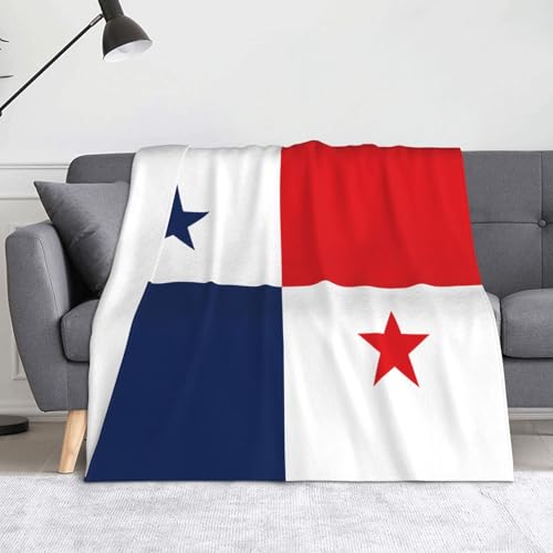 Ninainaid Bedruckte Decke mit Flagge von Panama, weich und leicht, plüschig und flauschig, luxuriös und bequem, Herbstdecke, Heimdekorationsgeschenk. von Ninainaid