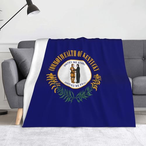 Ninainaid Bedruckte Decke mit Kentucky-Flagge, weich und leicht, plüschig und flauschig, luxuriös und bequem, Herbstdecke, Heimdekorationsgeschenk. von Ninainaid