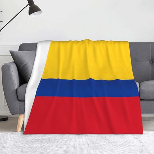 Ninainaid Bedruckte Decke mit Kolumbien-Flagge, weich und leicht, plüschig und flauschig, luxuriös und bequem, Herbstdecke, Heimdekorationsgeschenk. von Ninainaid