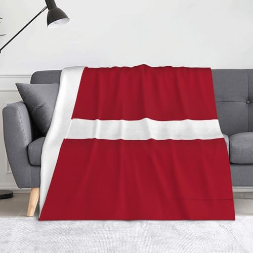 Ninainaid Bedruckte Decke mit Lettland-Flagge, weich und leicht, plüschig und flauschig, luxuriös und bequem, Herbstdecke, Heimdekorationsgeschenk. von Ninainaid