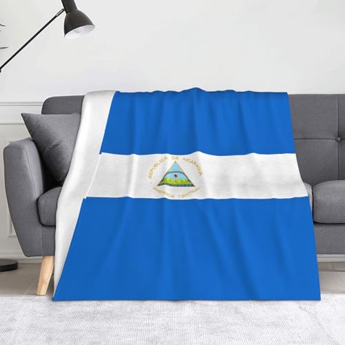 Ninainaid Bedruckte Decke mit Nicaragua-Flagge, weich und leicht, plüschig und flauschig, luxuriös und bequem, Herbstdecke, Heimdekorationsgeschenk. Ninainaid Bedruckte Decke mit Nicaragua-Flagge, weich und leicht, plüschig und flauschig, luxuriös und bequem, Herbstdecke, Heimdekorationsgeschenk. von Ninainaid