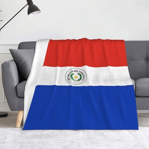 Ninainaid Bedruckte Decke mit Paraguay-Flagge, weich und leicht, plüschig und flauschig, luxuriös und bequem, Herbstdecke, Heimdekorationsgeschenk. von Ninainaid