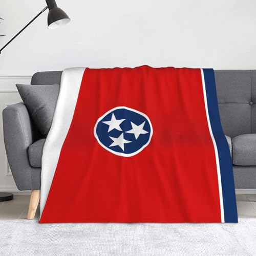 Ninainaid Bedruckte Decke mit Tennessee-Flagge, weich und leicht, plüschig und flauschig, luxuriös und bequem, Herbstdecke, Heimdekorationsgeschenk. von Ninainaid