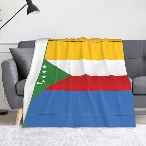 Ninainaid Bedruckte Decke mit der Flagge der Komoren, weich und leicht, plüschig und flauschig, luxuriös und bequem, Herbstdecke, Heimdekorationsgeschenk. von Ninainaid