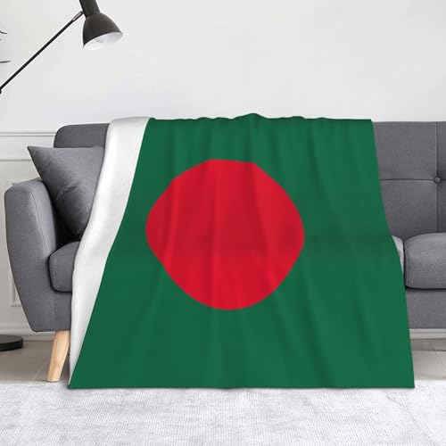 Ninainaid Bedruckte Decke mit der Flagge von Bangladesch, weich und leicht, plüschig und flauschig, luxuriös und bequem, Herbstdecke, Heimdekorationsgeschenk. von Ninainaid