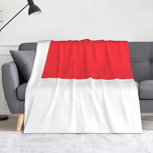 Ninainaid Bedruckte Decke mit indonesischer Flagge, weich und leicht, plüschig und flauschig, luxuriös und bequem, Herbstdecke, Heimdekorationsgeschenk. von Ninainaid