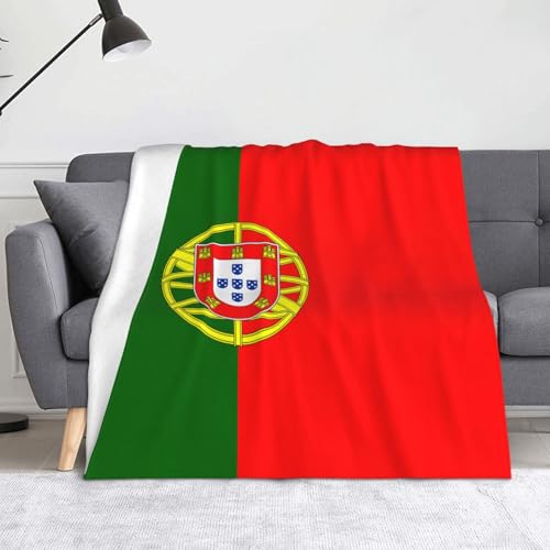 Ninainaid Bedruckte Decke mit portugiesischer Flagge, weich und leicht, plüschig und flauschig, luxuriös und bequem, Herbstdecke, Heimdekorationsgeschenk. von Ninainaid