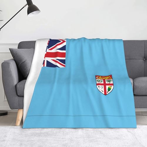 Ninainaid Decke mit Fidschi-Flagge, weich und leicht, plüschig und flauschig, luxuriös und bequem, Herbstdecke, Heimdekorationsgeschenk. von Ninainaid