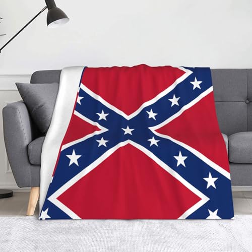 Ninainaid Decke mit Konföderaten-Flagge, weich und leicht, plüschig und flauschig, luxuriös und bequem, Herbstdecke, Heimdekorationsgeschenk. von Ninainaid