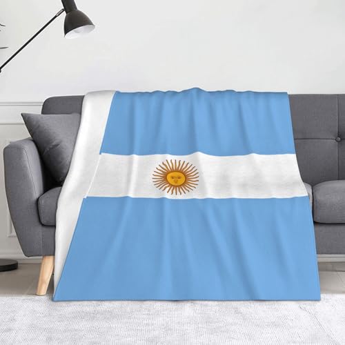 Ninainaid Decke mit argentinischer Flagge, weich und leicht, plüschig und flauschig, luxuriös und bequem, Herbstdecke, Heimdekorationsgeschenk. von Ninainaid