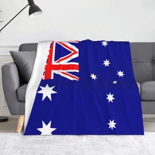 Ninainaid Decke mit australischer Flagge, weich und leicht, plüschig und flauschig, luxuriös und bequem, Herbstdecke, Heimdekorationsgeschenk. von Ninainaid