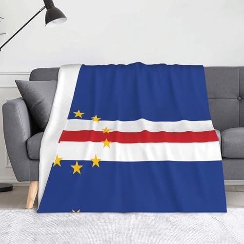 Ninainaid Decke mit der Flagge von Kapverden, weich und leicht, plüschig und flauschig, luxuriös und bequem, Herbstdecke, Heimdekorationsgeschenk. von Ninainaid