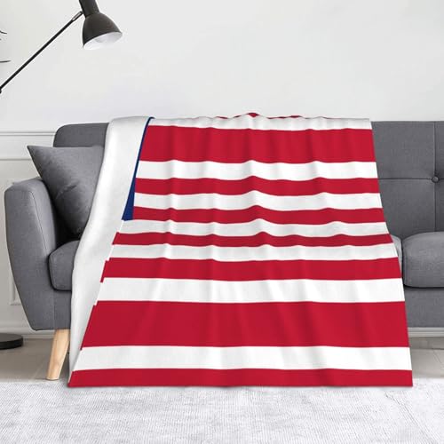 Ninainaid Decke mit liberianischer Flagge, weich und leicht, plüschig und flauschig, luxuriös und bequem, Herbstdecke, Heimdekorationsgeschenk. von Ninainaid