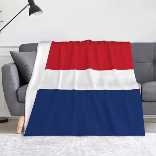 Ninainaid Decke mit niederländischer Flagge, weich und leicht, plüschig und flauschig, luxuriös und bequem, Herbstdecke, Heimdekorationsgeschenk. von Ninainaid