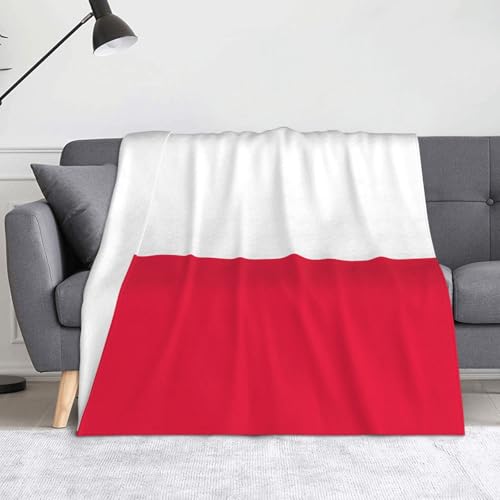 Ninainaid Decke mit polnischer Flagge, weich und leicht, plüschig und flauschig, luxuriös und bequem, Herbstdecke, Heimdekorationsgeschenk. von Ninainaid