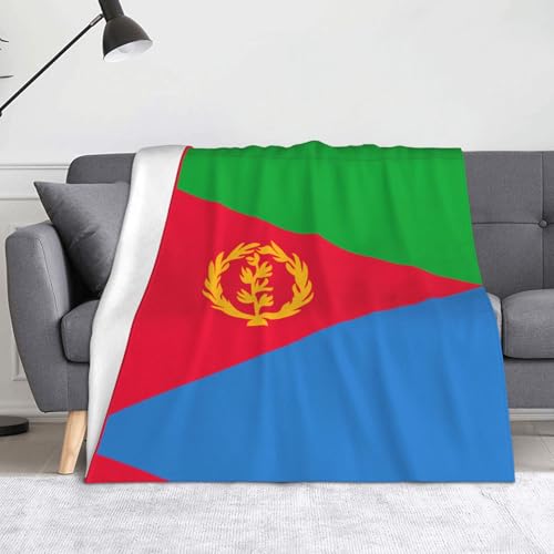 Ninainaid Eritreische Flaggen-Druckdecke, weich und leicht, plüschig und flauschig, luxuriös und bequem, Herbstdecke, Heimdekorationsgeschenk. von Ninainaid