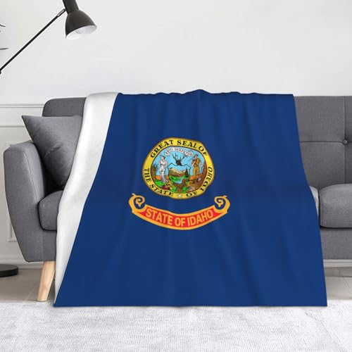 Ninainaid Idaho-Staatsflaggen-Druckdecke, weich und leicht, plüschig und flauschig, luxuriös und bequem, Herbstdecke, Heimdekorationsgeschenk. von Ninainaid
