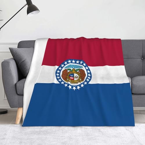 Ninainaid Missouri State Flag bedruckte Decke, weich und leicht, plüschig und flauschig, luxuriös und bequem, Herbstdecke, Heimdekorationsgeschenk. von Ninainaid
