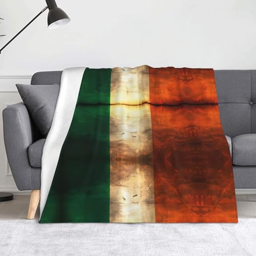 Ninainaid Retro-Decke mit irischer Flagge, weich und leicht, plüschig und flauschig, luxuriös und bequem, Herbstdecke, Heimdekorationsgeschenk. von Ninainaid