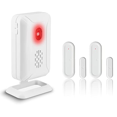 Drahtlose Türklingel, NineLeaf Tür offen Sensor Alarm, Pass-Through-Fenster-Alarm-Sensor für Home Store Office, Unterstützung 5 Modi 36 Melodien 120M Übertragungsabstand 1Empfänger 2Glockenspiel von NineLeaf