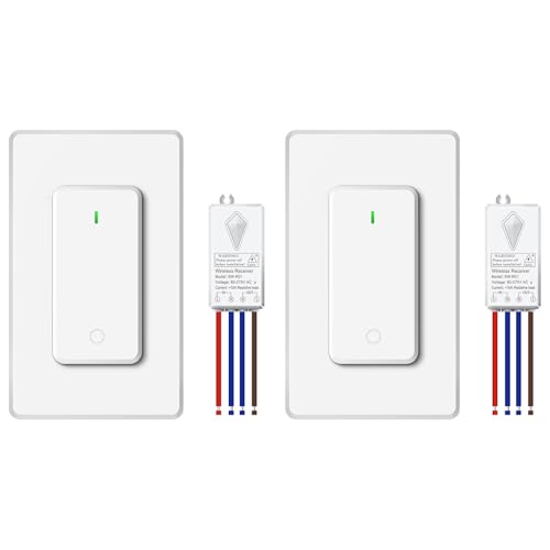 Funkschalter Set,NineLeaf 2PK Funk Lichtschalter,400m Reichweite,IP66 wasserdicht,ohne Stromverdrahtung, Einfache Installation,für Innen- und Außenbereich,Lampen,Deckenleuchten Funkschalter Set,NineLeaf 2PK Funk Lichtschalter,400m Reichweite,IP66 wasserdicht,ohne Stromverdrahtung, Einfache Installation,für Innen- und Außenbereich,Lampen,Deckenleuchten von NineLeaf