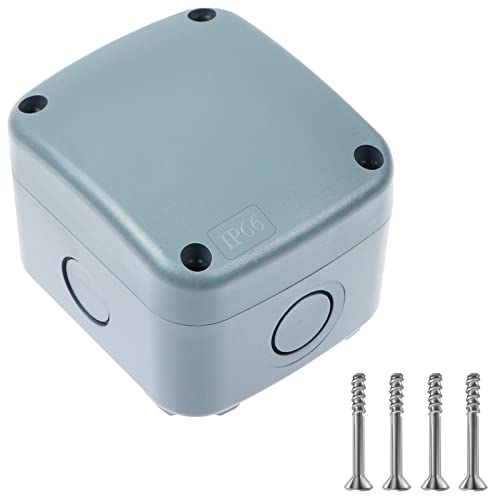 NineLeaf 1 Packungung wetterAnschlussDose IP66 Wasserdichten Kunststoffkabelschalter Anschlussgehäuse, geeignet für Garten und Werkstatt 1pk ho-037 grau von NineLeaf