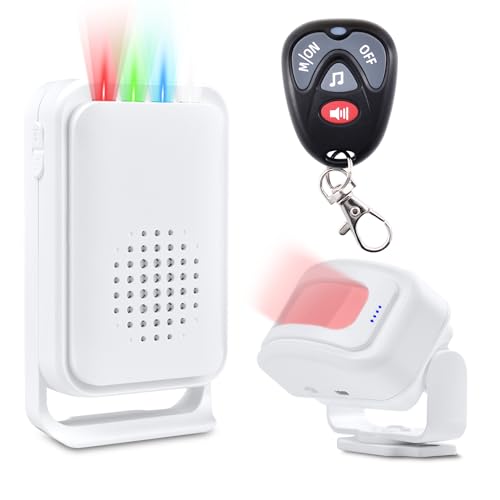 NineLeaf Bewegungssensor-Türklingel mit Fernbedienung, Bewegungssensor-Detektor-Türgong, drahtlose Willkommens-Türklingel LED-Anzeigen für Innenbereich Haus Geschäft Laden Büro Schule NineLeaf Bewegungssensor-Türklingel mit Fernbedienung, Bewegungssensor-Detektor-Türgong, drahtlose Willkommens-Türklingel LED-Anzeigen für Innenbereich Haus Geschäft Laden Büro Schule von NineLeaf