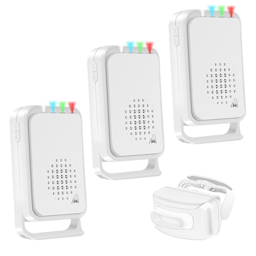 NineLeaf Durchgangsmelder, Bewegungsmeld Wasserdicht, Ladenglocke Mit Bewegungsmelder, 36 Klingeltöne, 5 Begrüßungstöne, Geeignet Für Private Und Gewerbliche Räumlichkeiten(3 Empfängers & 1 Sensor) NineLeaf Durchgangsmelder, Bewegungsmeld Wasserdicht, Ladenglocke Mit Bewegungsmelder, 36 Klingeltöne, 5 Begrüßungstöne, Geeignet Für Private Und Gewerbliche Räumlichkeiten(3 Empfängers & 1 Sensor) von NineLeaf