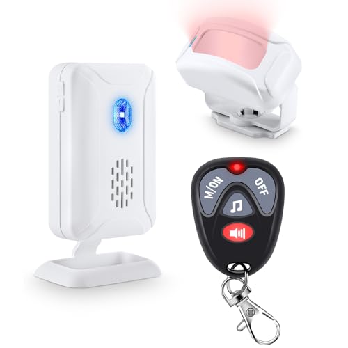 NineLeaf Kabellose Türklingel, Bewegungsmelder Funk Durchgangsmelder Fensteralarm Sensor mit Fernbedienung, unterstützt 5 Modi, 36 Melodien, 120 m Übertragungsreichweite von NineLeaf