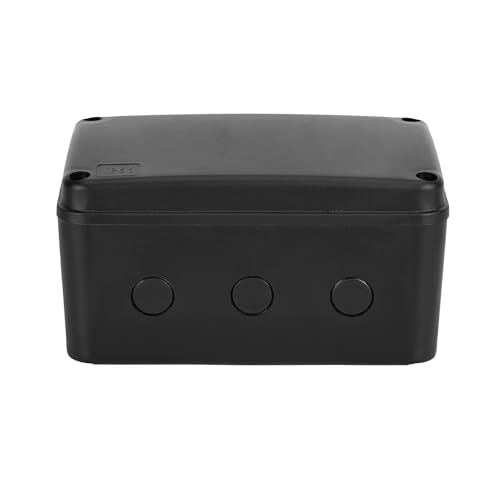 Nineleaf Abzweigdose für den Außenbereich, IP66, wasserdicht, für elektrische Projekte, PVC/ABS-Kunststoff, universell, wasserdicht, 12,4 x 8,4 x 5,8 cm, Schwarz Nineleaf Abzweigdose für den Außenbereich, IP66, wasserdicht, für elektrische Projekte, PVC/ABS-Kunststoff, universell, wasserdicht, 12,4 x 8,4 x 5,8 cm, Schwarz von NineLeaf