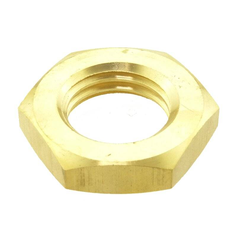 Sechskantmutter niedrige Form DIN 936 Messing blank M 12 - 100 Stück von Nineka Handels GmbH